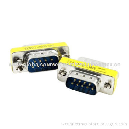 DB 9 male to male adapter, mini gender changer